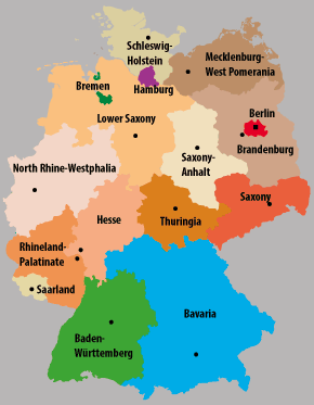Map German states